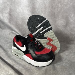 Nike Air Max Excee TD Black Red White 2021 Size 7C CD6893-600 Good Condition